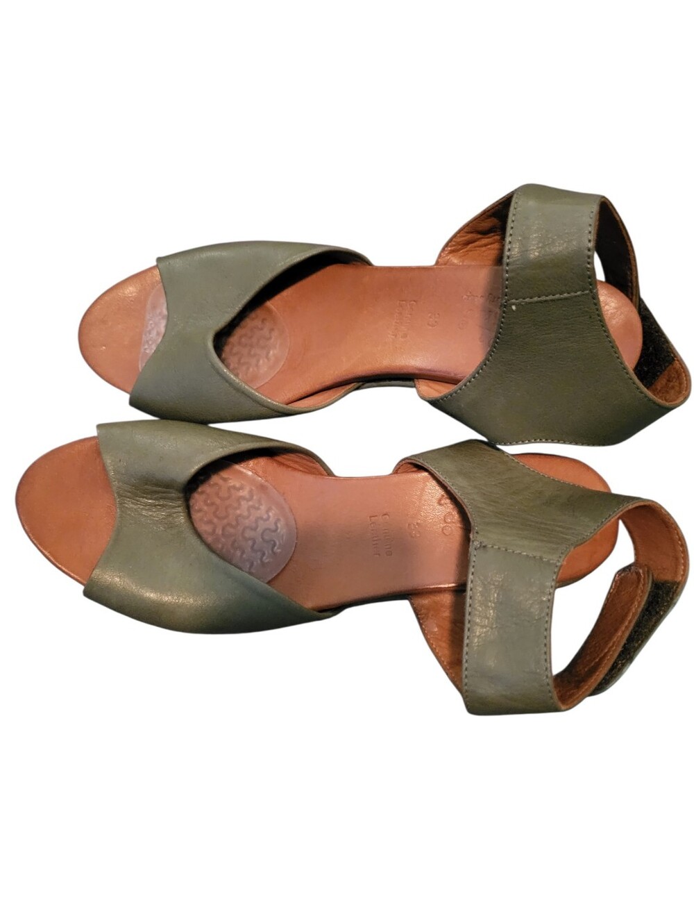 Soft Step Marjorie Wedge Heel Sandals Green sz 39